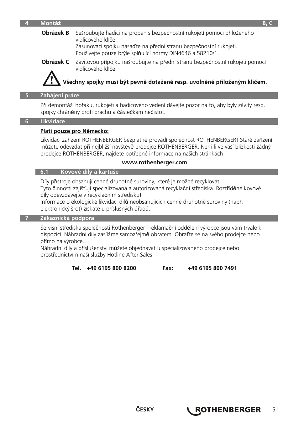 ROTHENBERGER TURBOPROP User Manual | Page 55 / 96