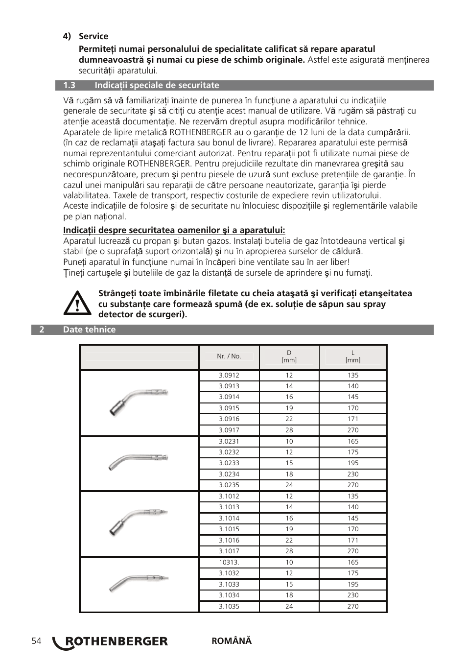 ROTHENBERGER TURBOPROP User Manual | Page 58 / 96