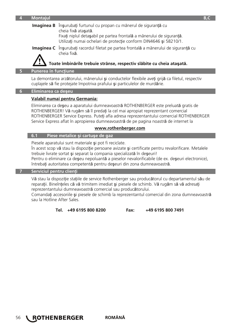 ROTHENBERGER TURBOPROP User Manual | Page 60 / 96