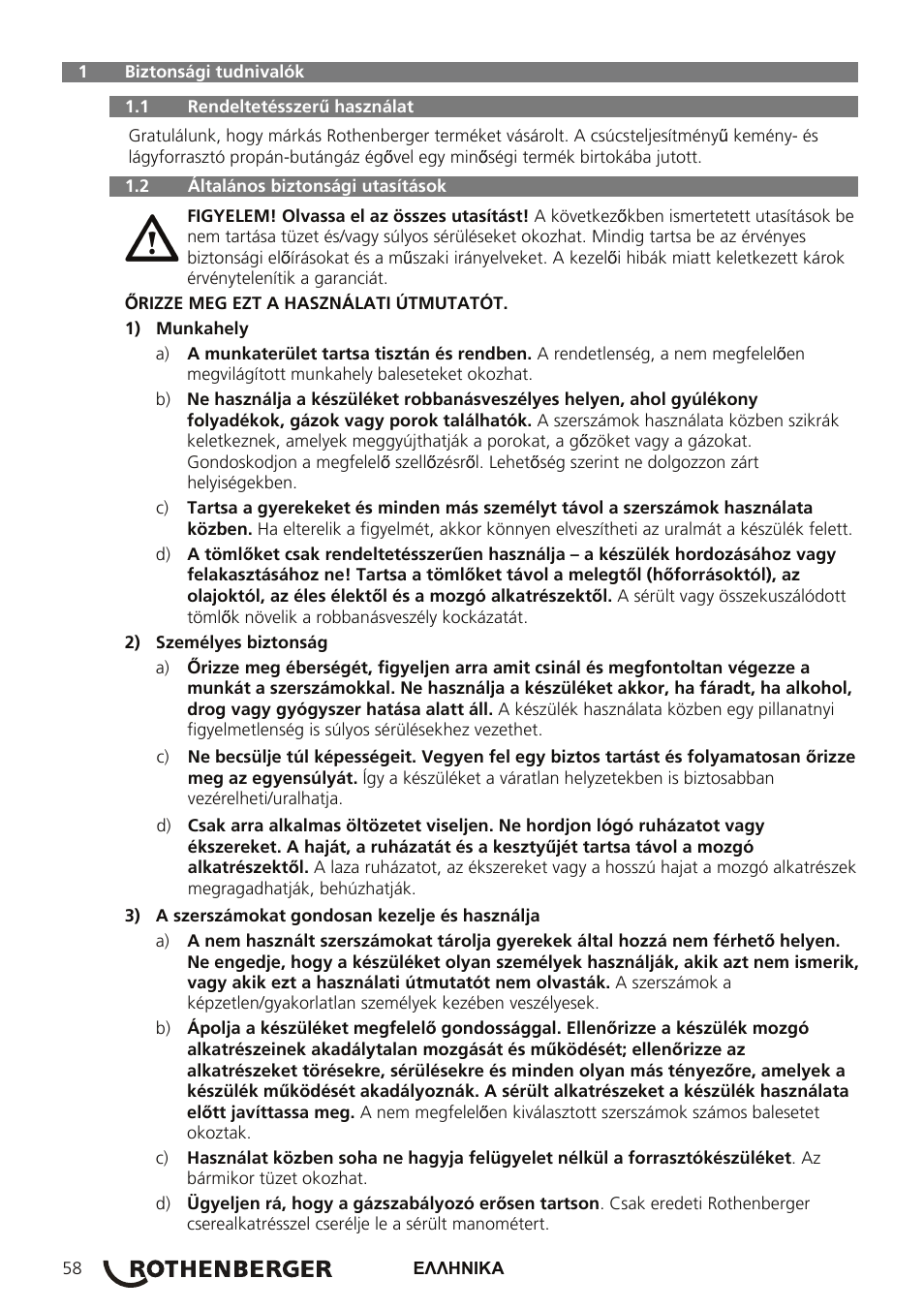 ROTHENBERGER TURBOPROP User Manual | Page 62 / 96