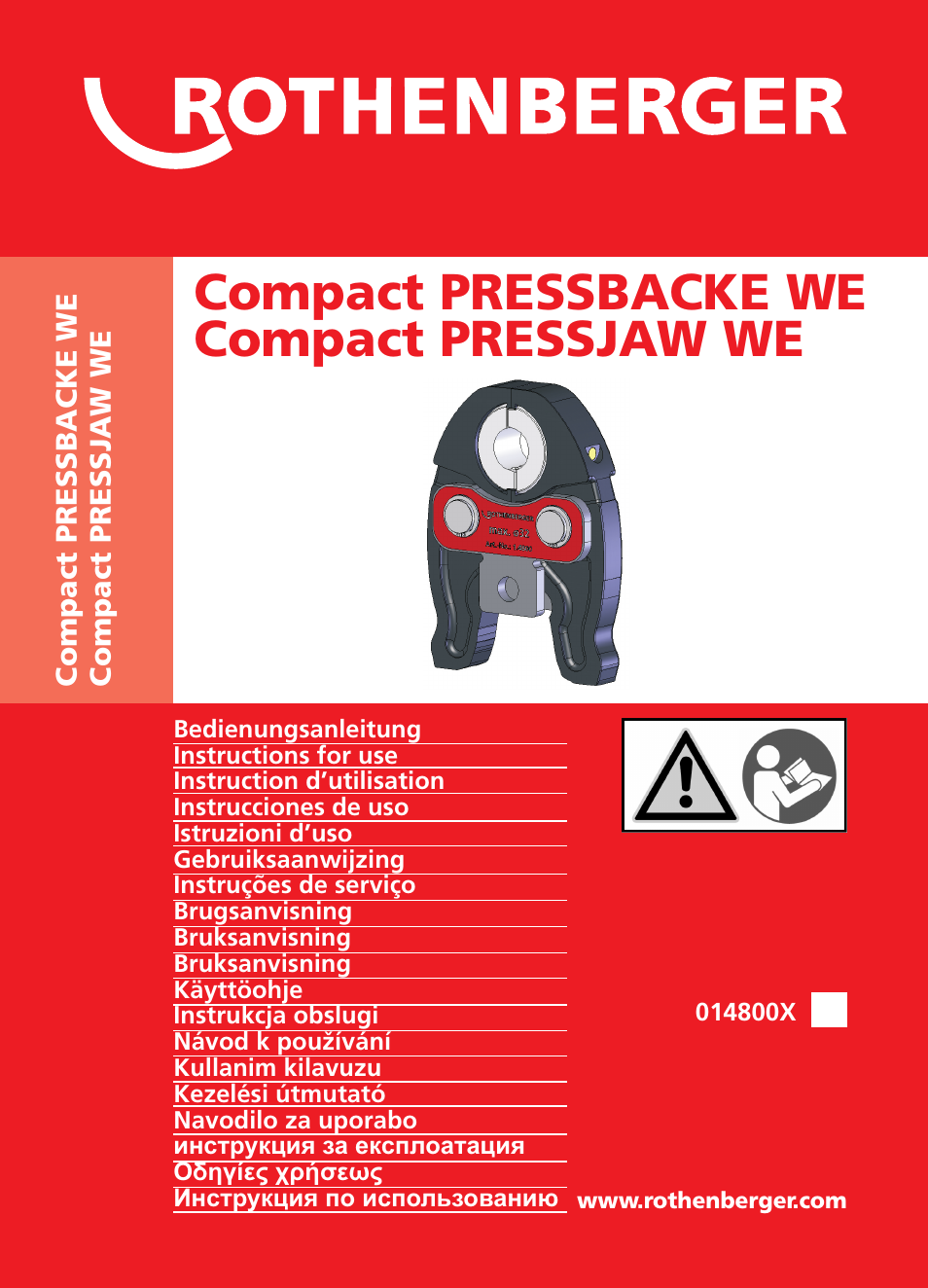 ROTHENBERGER Wechselpressbacken Compact User Manual | 44 pages