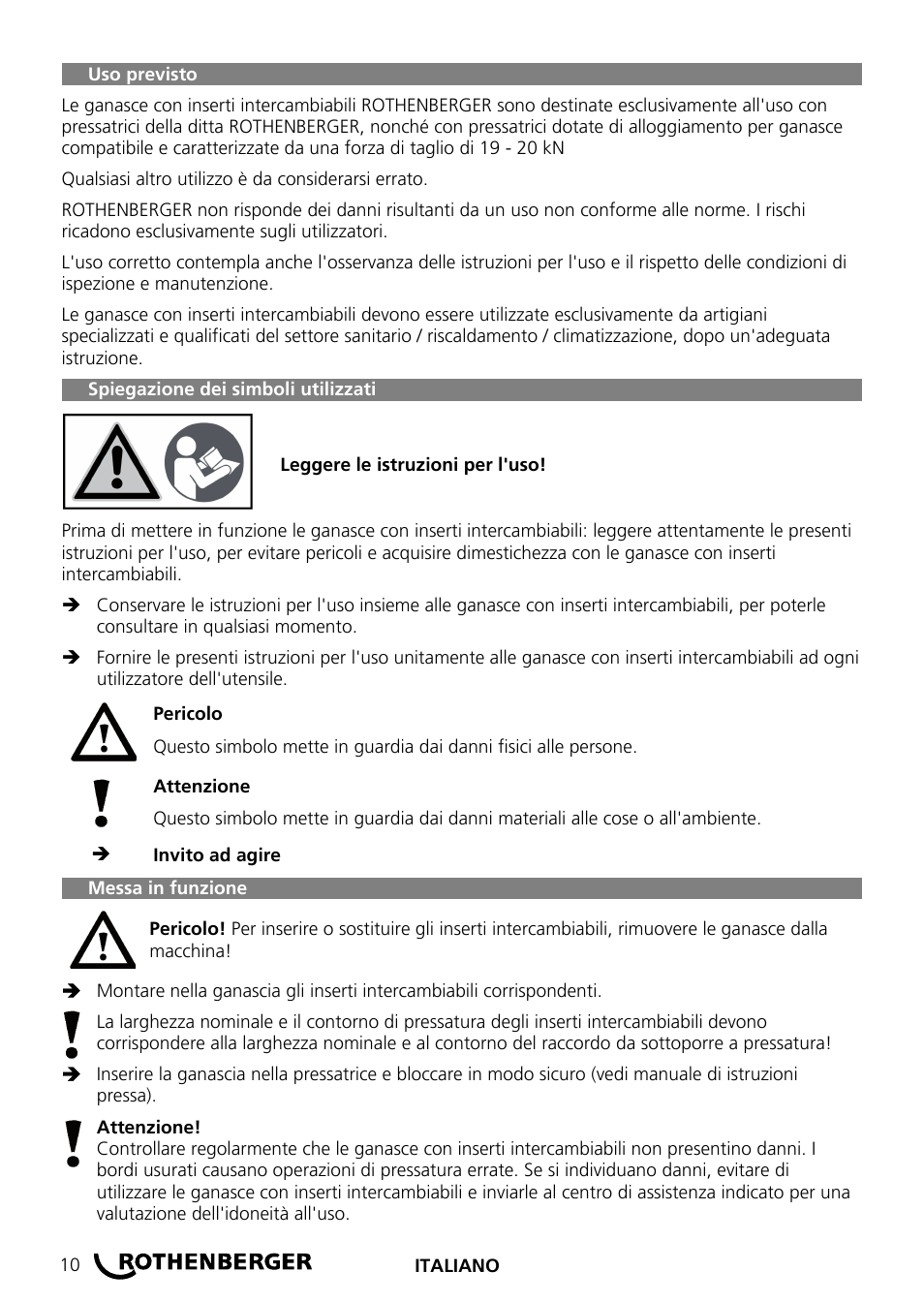ROTHENBERGER Wechselpressbacken Compact User Manual | Page 12 / 44