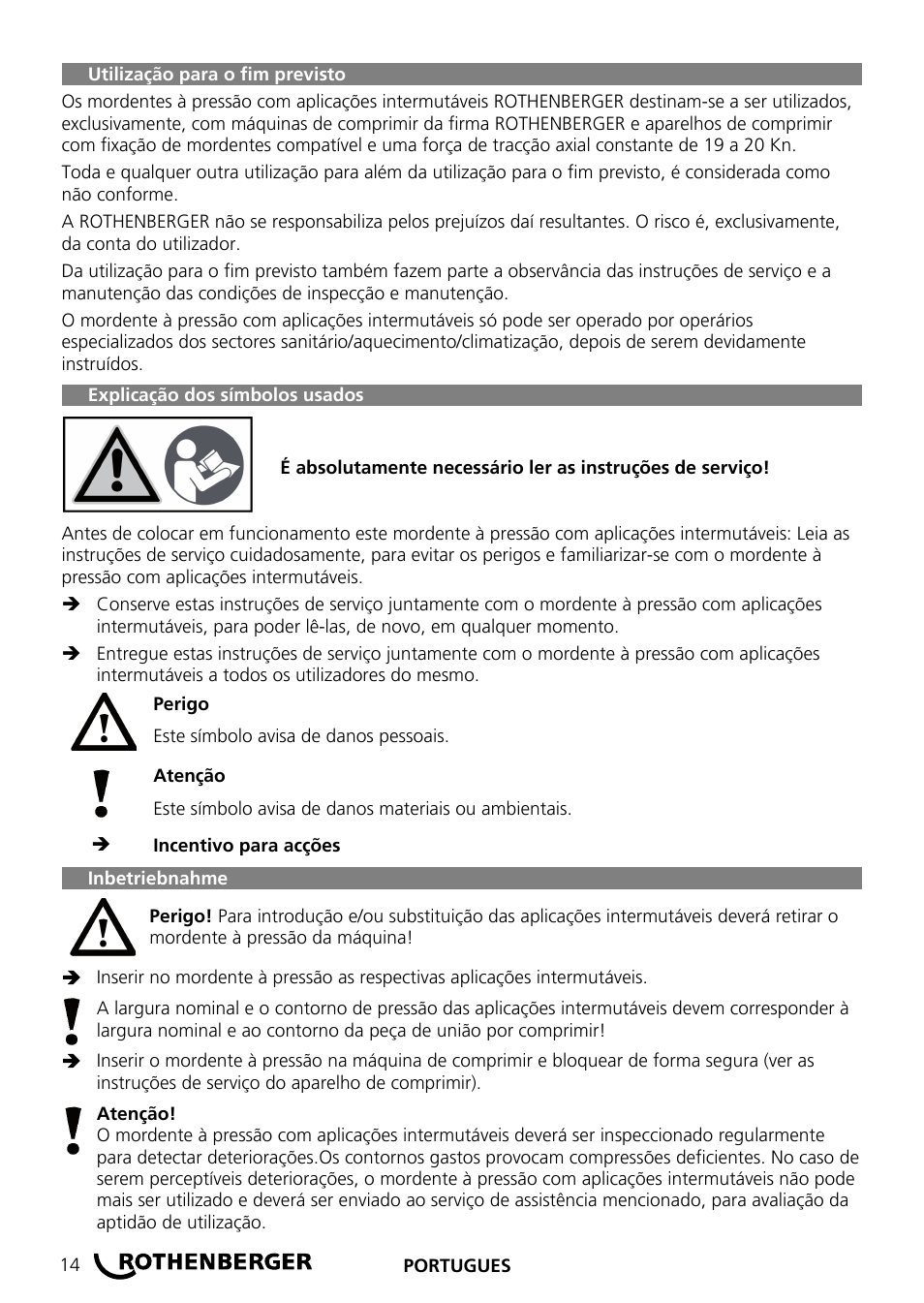 ROTHENBERGER Wechselpressbacken Compact User Manual | Page 16 / 44