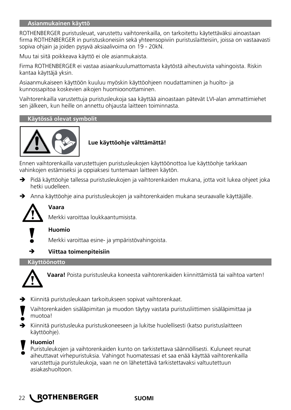 ROTHENBERGER Wechselpressbacken Compact User Manual | Page 24 / 44