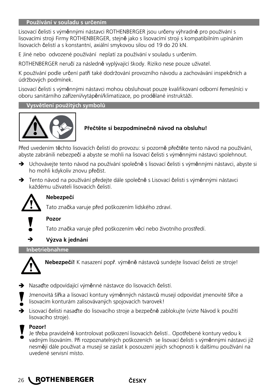 ROTHENBERGER Wechselpressbacken Compact User Manual | Page 28 / 44