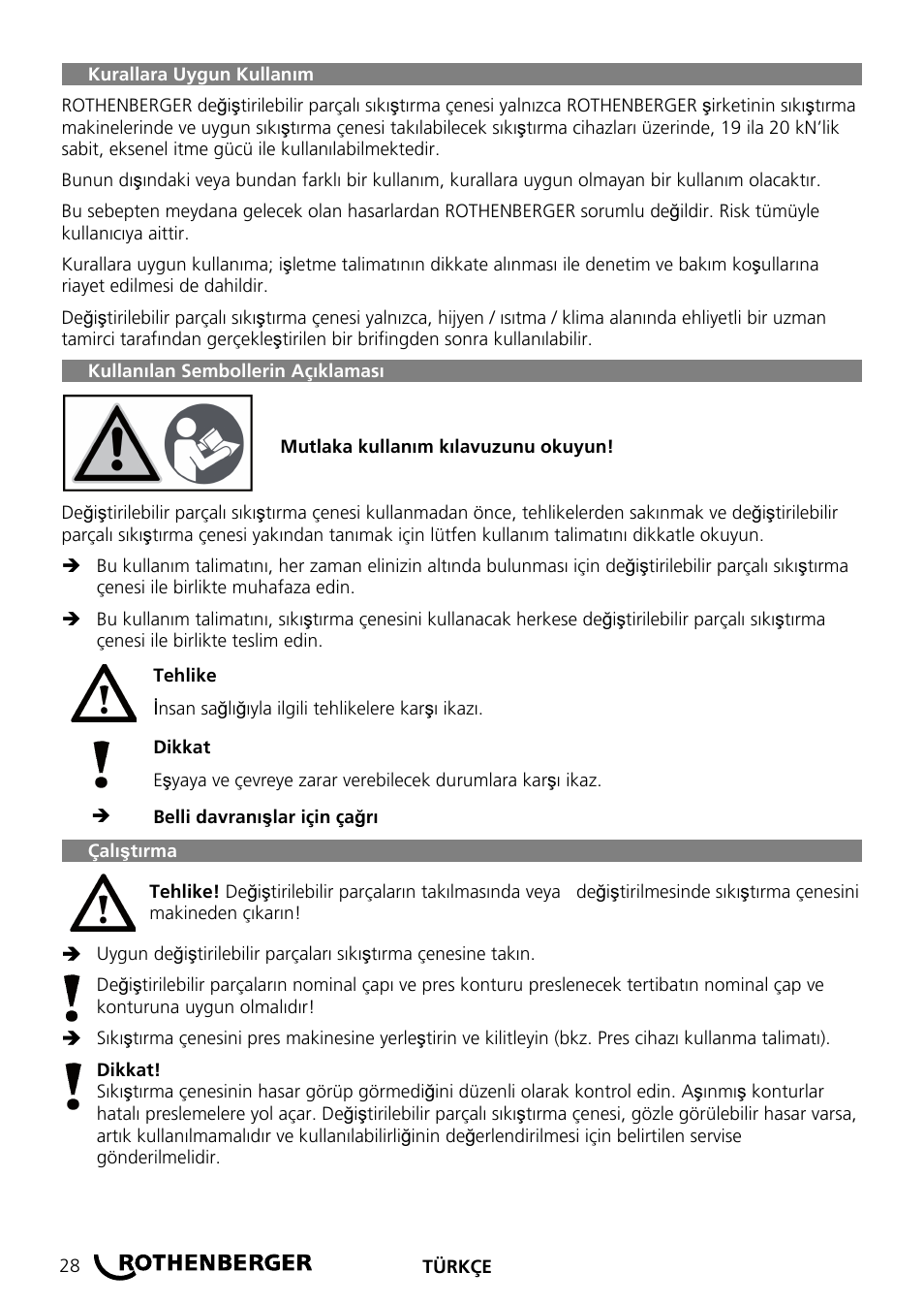 ROTHENBERGER Wechselpressbacken Compact User Manual | Page 30 / 44
