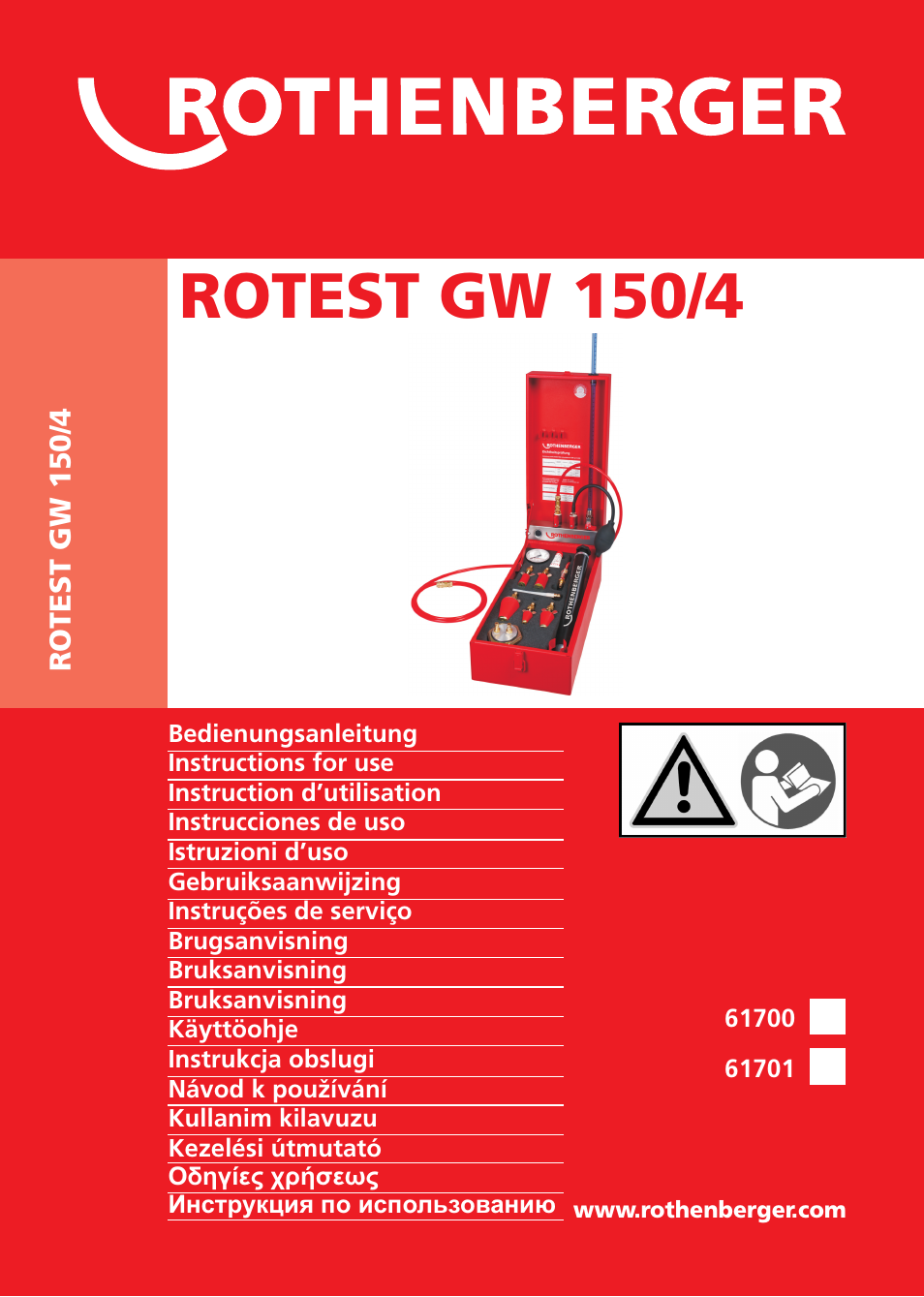 ROTHENBERGER ROTEST GW 150/4 User Manual | 120 pages