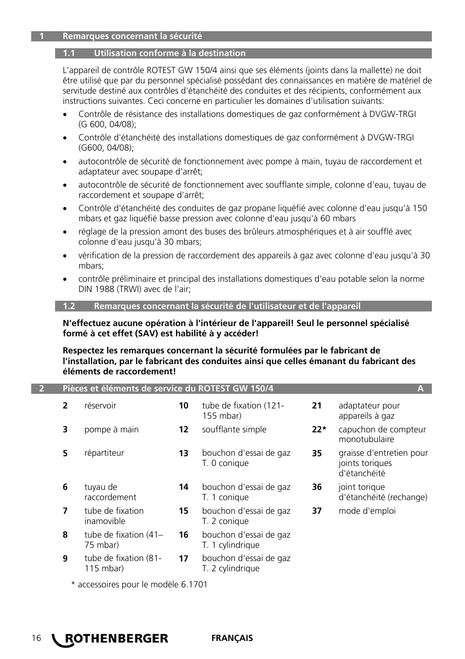 ROTHENBERGER ROTEST GW 150/4 User Manual | Page 18 / 120