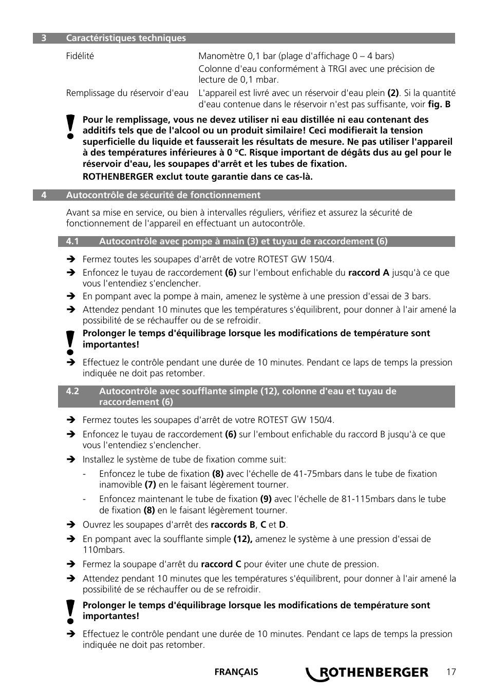 ROTHENBERGER ROTEST GW 150/4 User Manual | Page 19 / 120