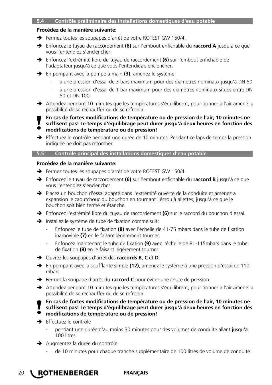 ROTHENBERGER ROTEST GW 150/4 User Manual | Page 22 / 120