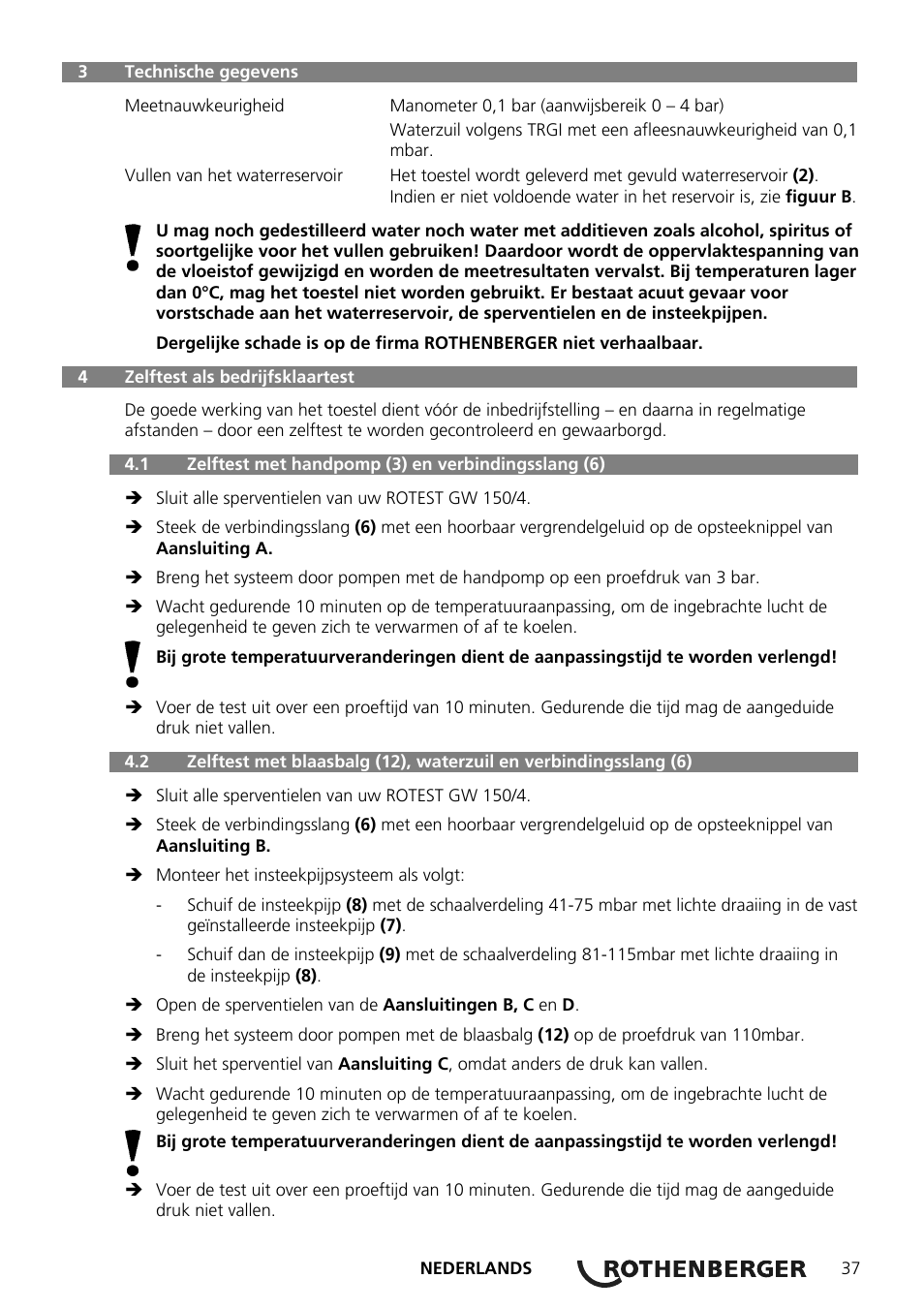 ROTHENBERGER ROTEST GW 150/4 User Manual | Page 39 / 120