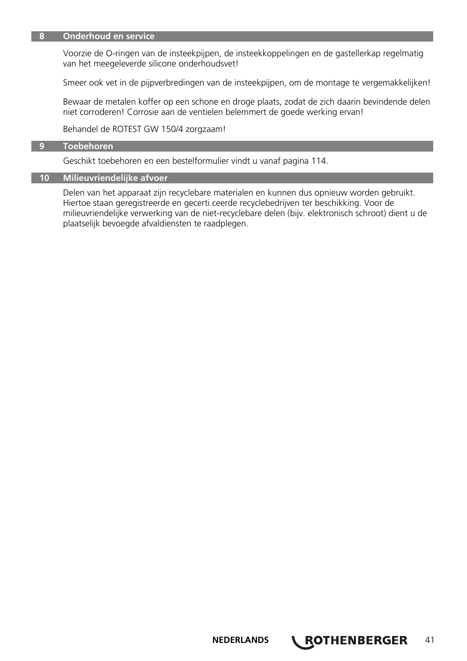 ROTHENBERGER ROTEST GW 150/4 User Manual | Page 43 / 120