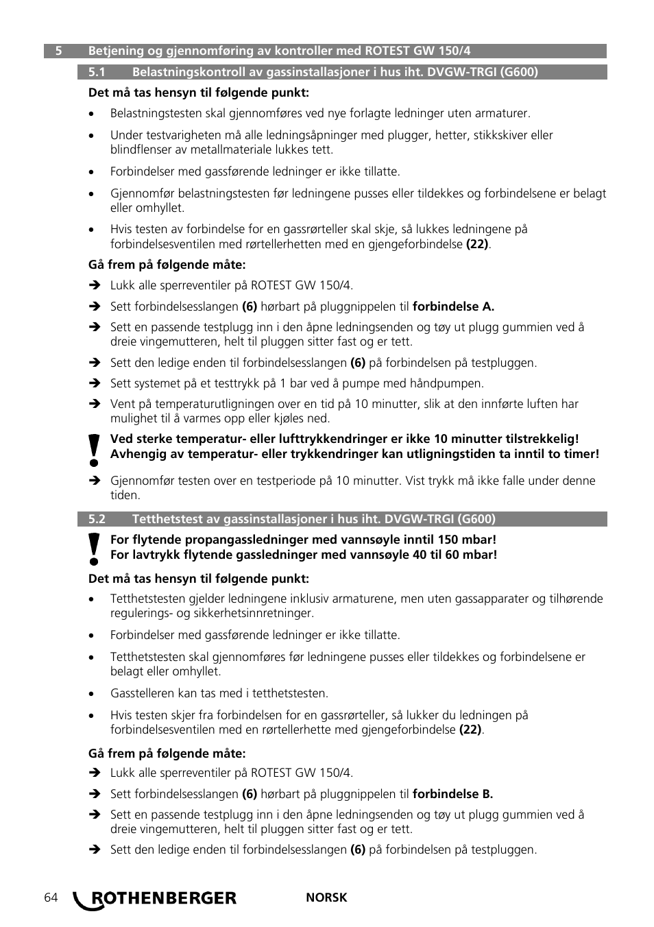 ROTHENBERGER ROTEST GW 150/4 User Manual | Page 66 / 120