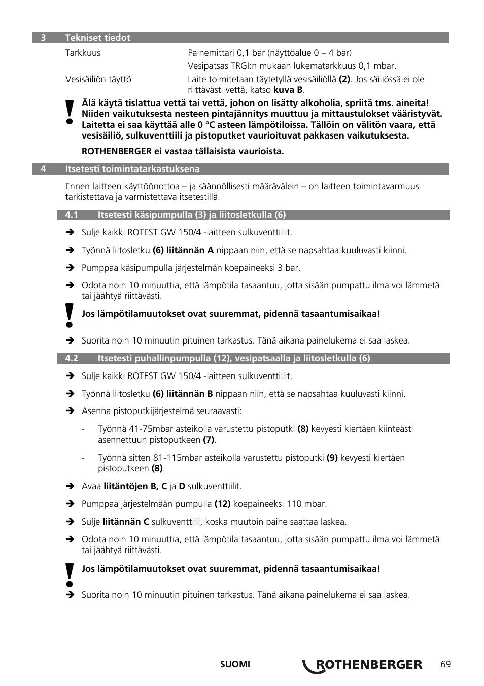 ROTHENBERGER ROTEST GW 150/4 User Manual | Page 71 / 120