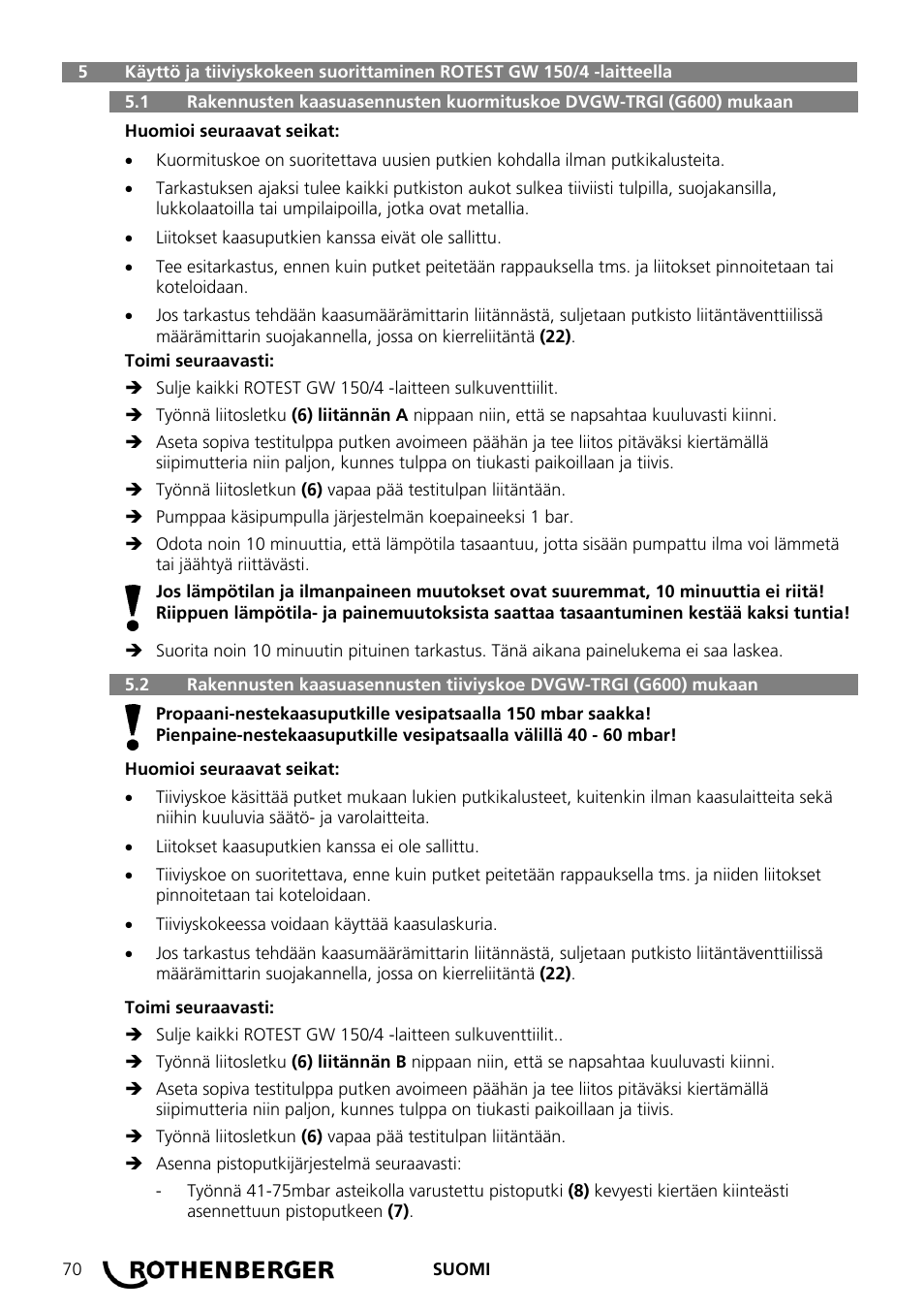 ROTHENBERGER ROTEST GW 150/4 User Manual | Page 72 / 120