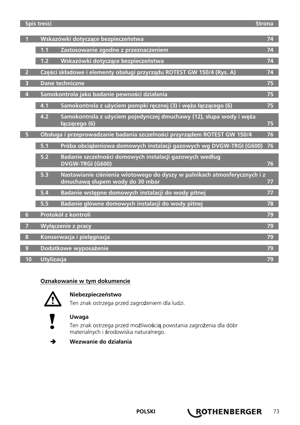 ROTHENBERGER ROTEST GW 150/4 User Manual | Page 75 / 120