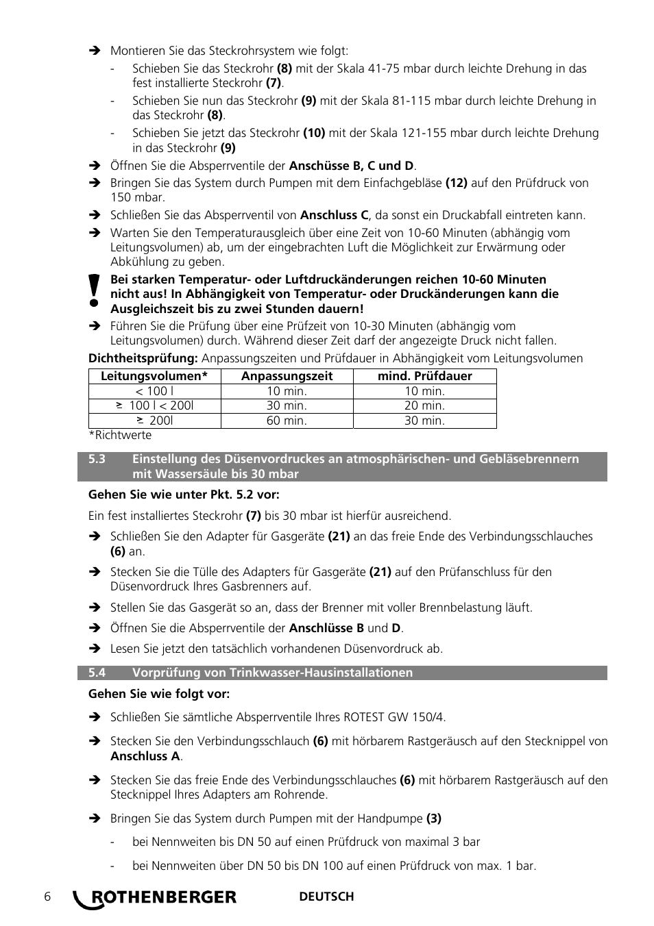 ROTHENBERGER ROTEST GW 150/4 User Manual | Page 8 / 120