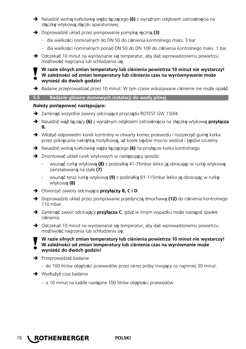 ROTHENBERGER ROTEST GW 150/4 User Manual | Page 80 / 120