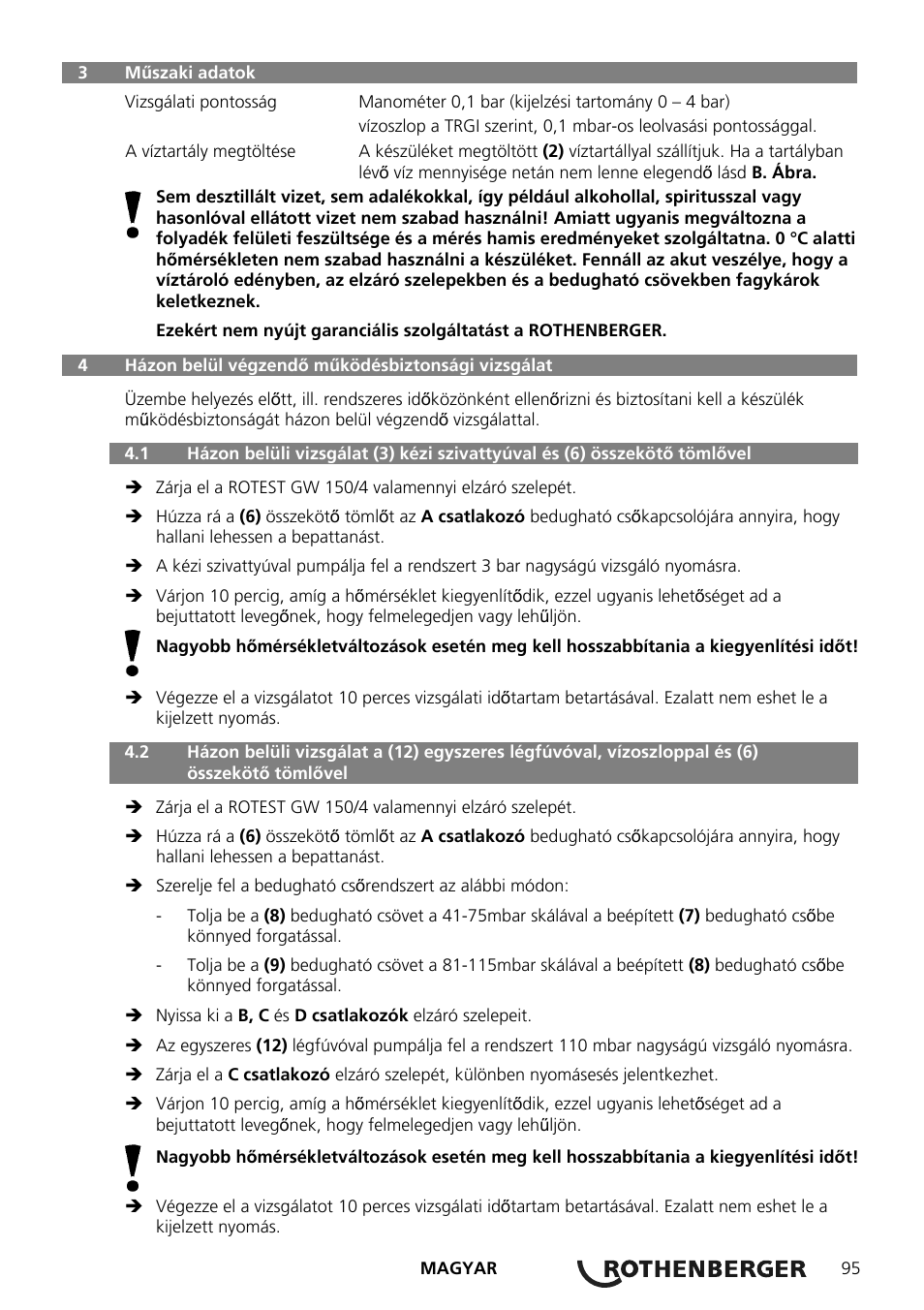 ROTHENBERGER ROTEST GW 150/4 User Manual | Page 97 / 120