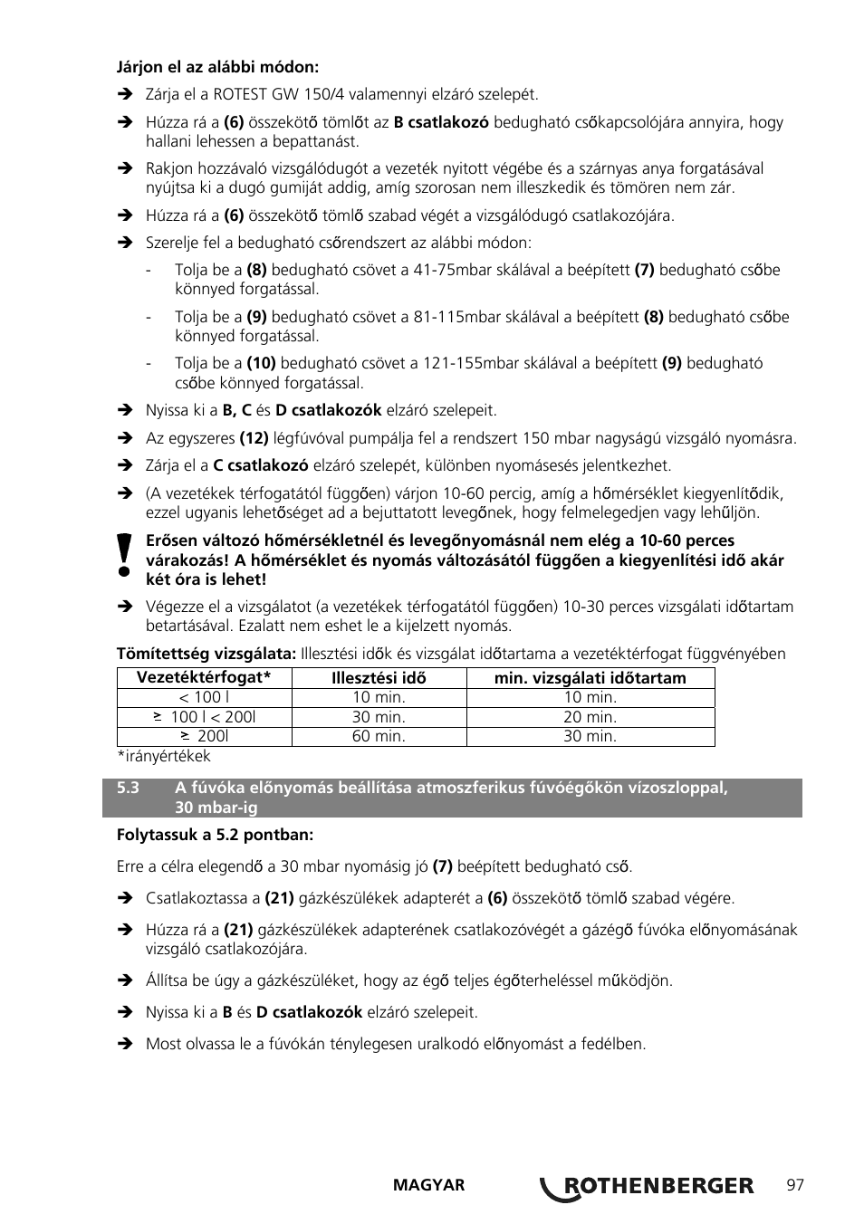 ROTHENBERGER ROTEST GW 150/4 User Manual | Page 99 / 120