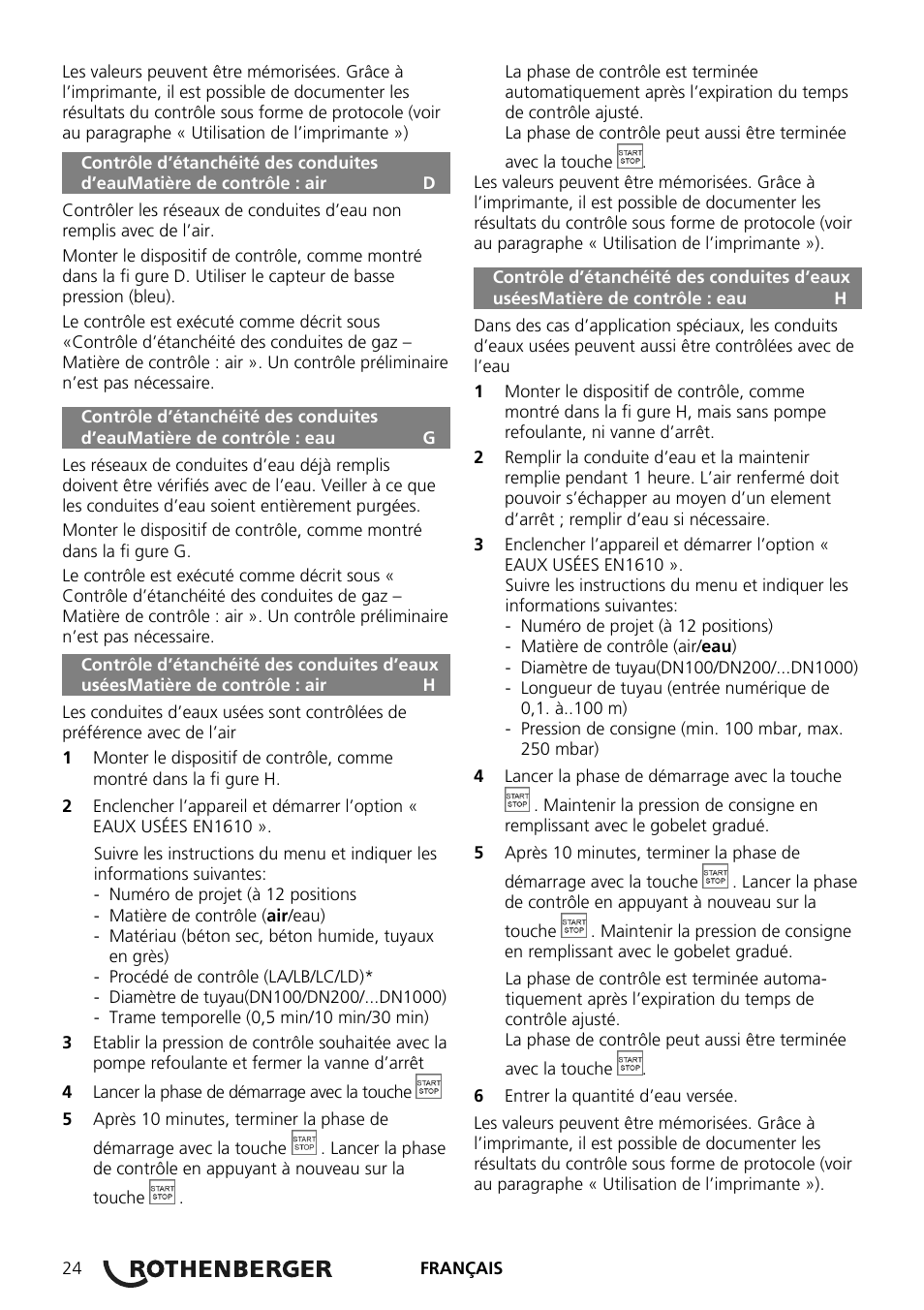 ROTHENBERGER ROTEST GW Digital V2.3 USB User Manual | Page 24 / 44