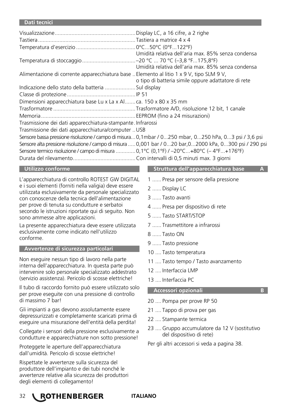 ROTHENBERGER ROTEST GW Digital V2.3 USB User Manual | Page 32 / 44