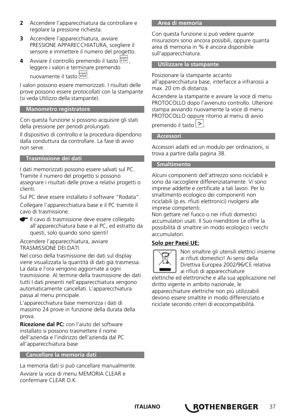 ROTHENBERGER ROTEST GW Digital V2.3 USB User Manual | Page 37 / 44