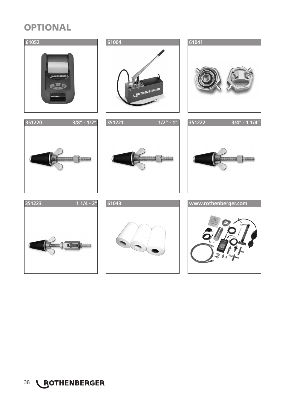 Optional | ROTHENBERGER ROTEST GW Digital V2.3 USB User Manual | Page 38 / 44