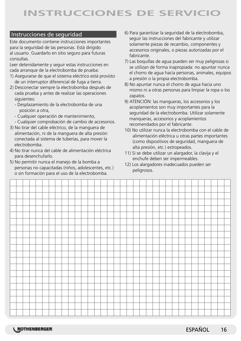 Instrucciones de servicio | ROTHENBERGER RP Pro II User Manual | Page 17 / 36