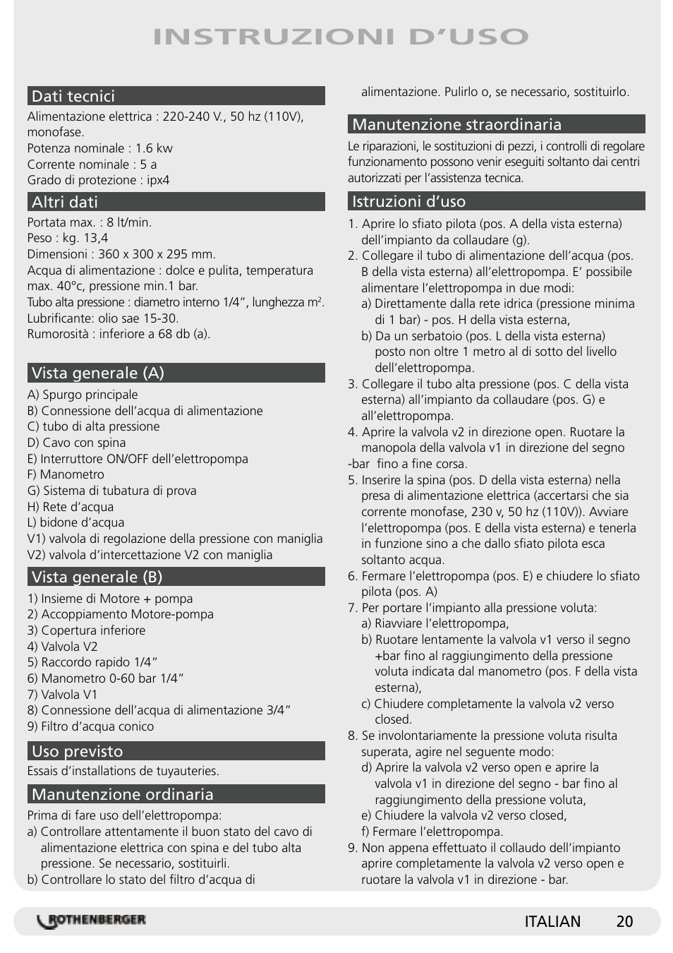 Instruzioni d’uso | ROTHENBERGER RP Pro II User Manual | Page 21 / 36