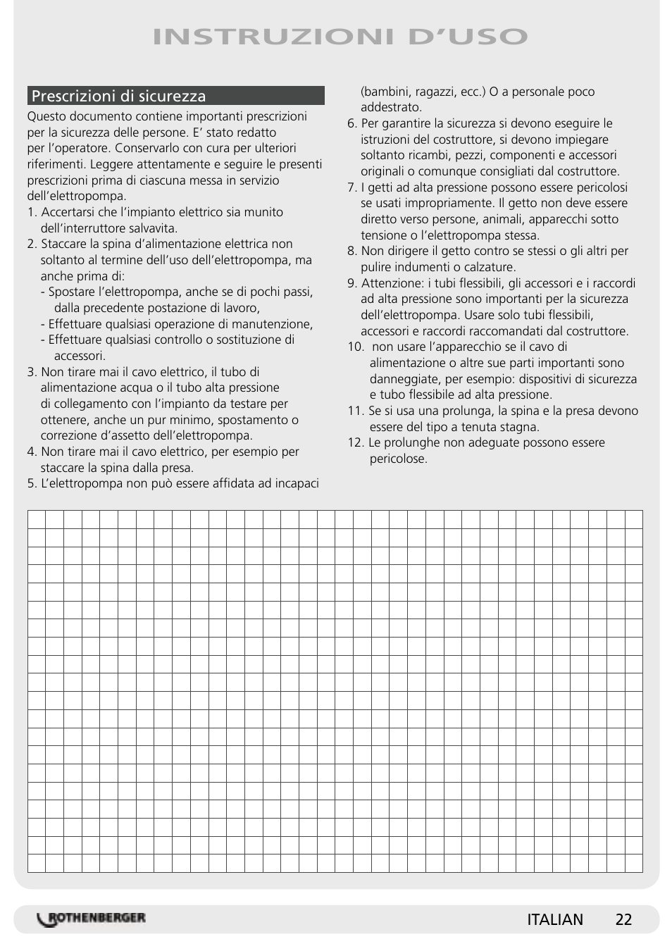 Instruzioni d’uso | ROTHENBERGER RP Pro II User Manual | Page 23 / 36