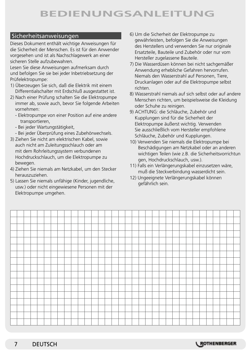 Bedienungsanleitung | ROTHENBERGER RP Pro II User Manual | Page 8 / 36