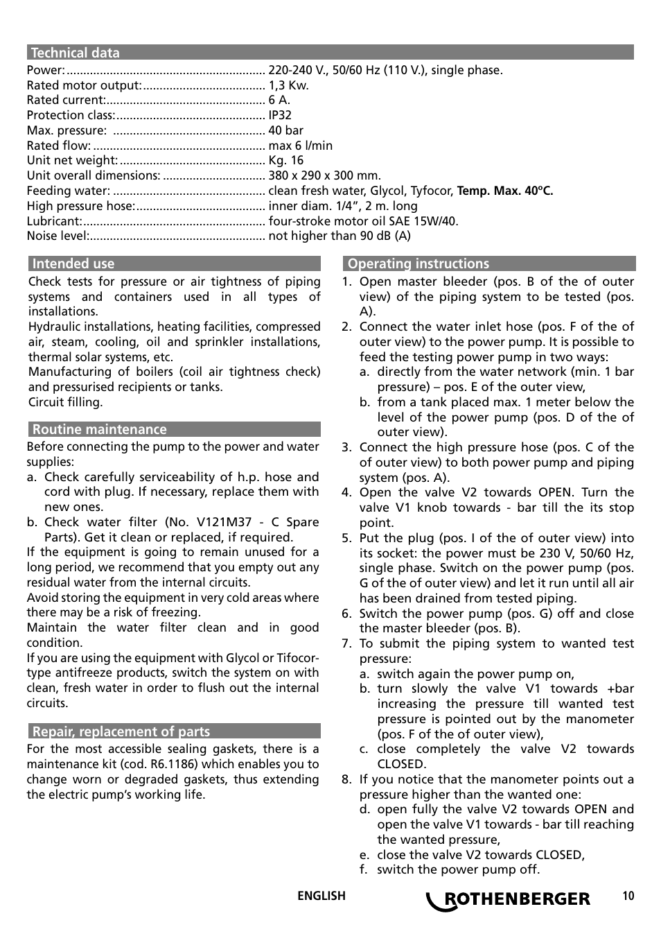 ROTHENBERGER RP PRO III User Manual | Page 10 / 36