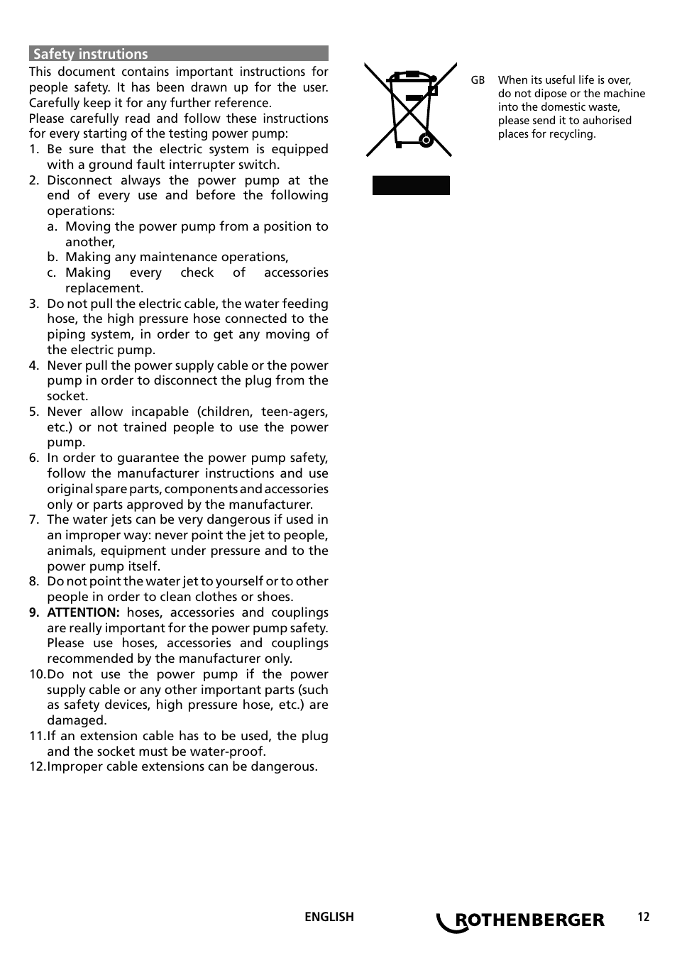 ROTHENBERGER RP PRO III User Manual | Page 12 / 36