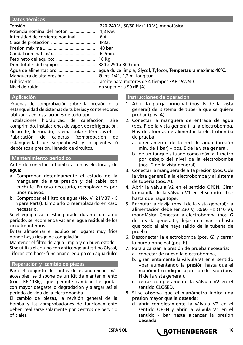 ROTHENBERGER RP PRO III User Manual | Page 16 / 36