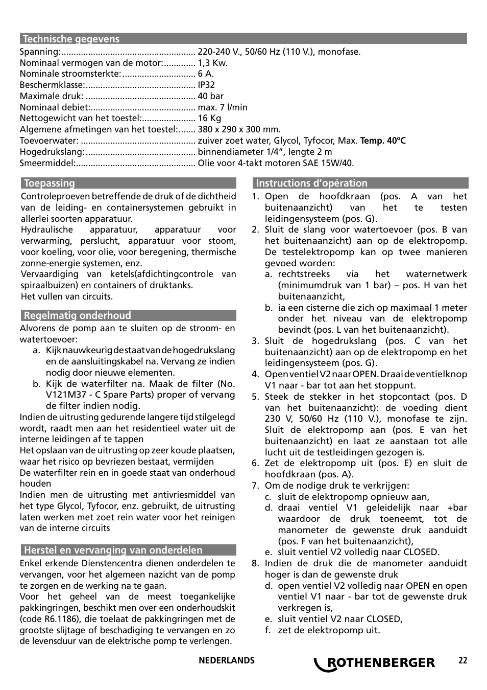 ROTHENBERGER RP PRO III User Manual | Page 22 / 36