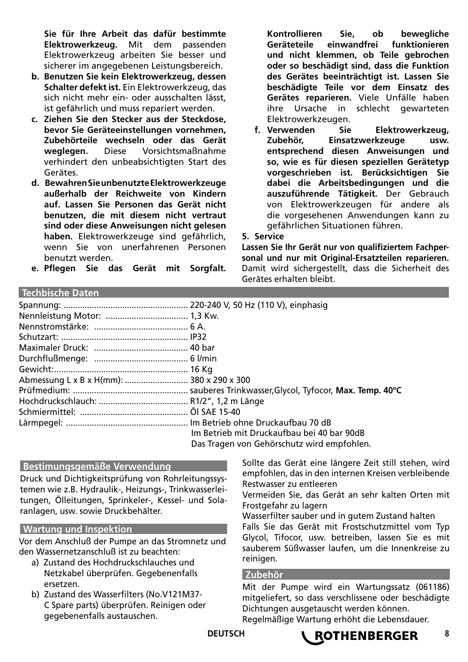 ROTHENBERGER RP PRO III User Manual | Page 8 / 36