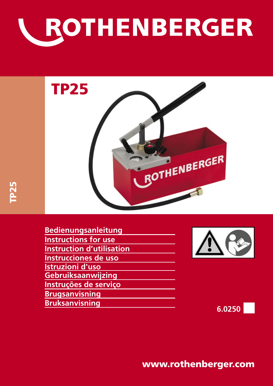 ROTHENBERGER TP 25 User Manual | 13 pages