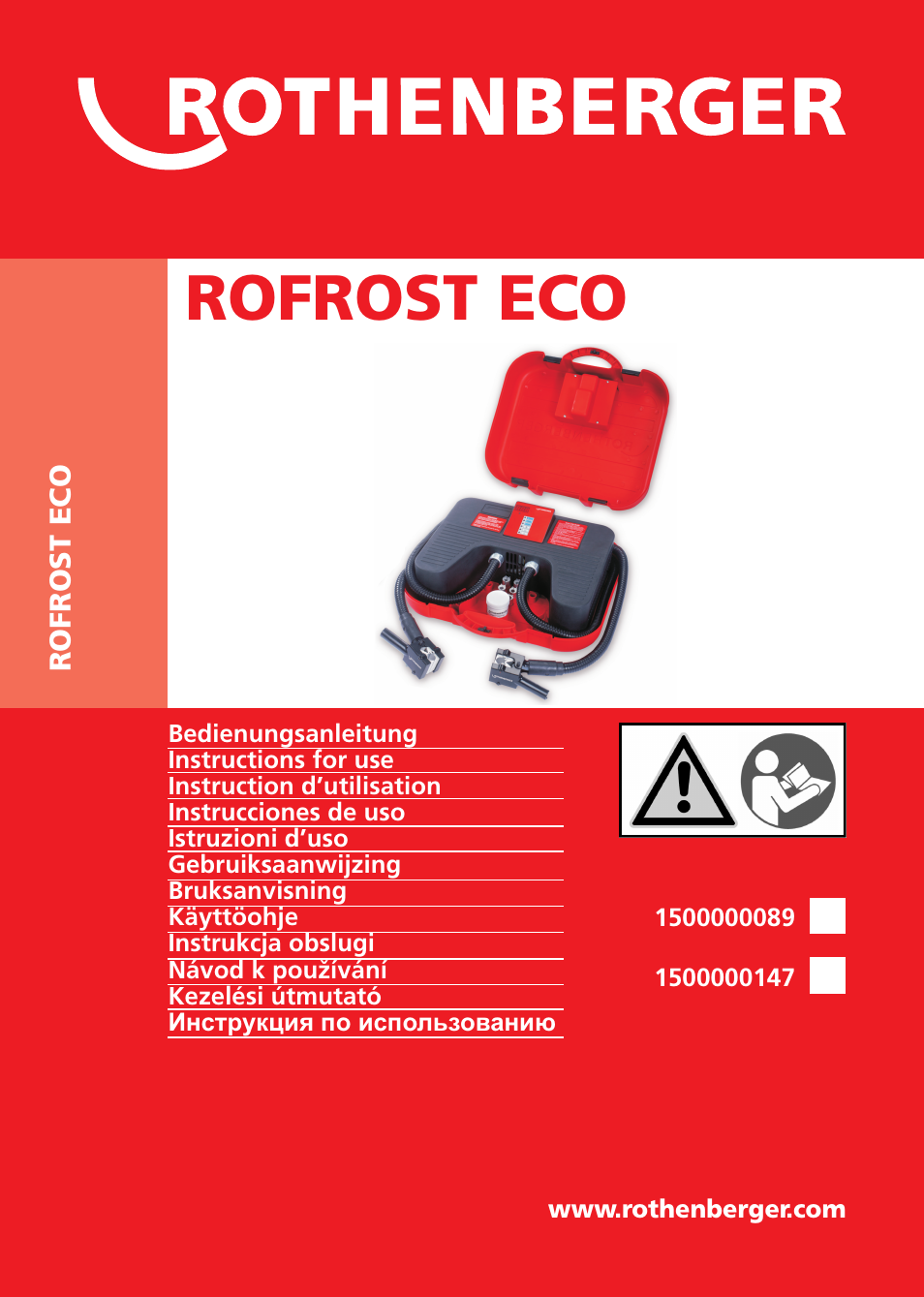 ROTHENBERGER ROFROST ECO User Manual | 104 pages