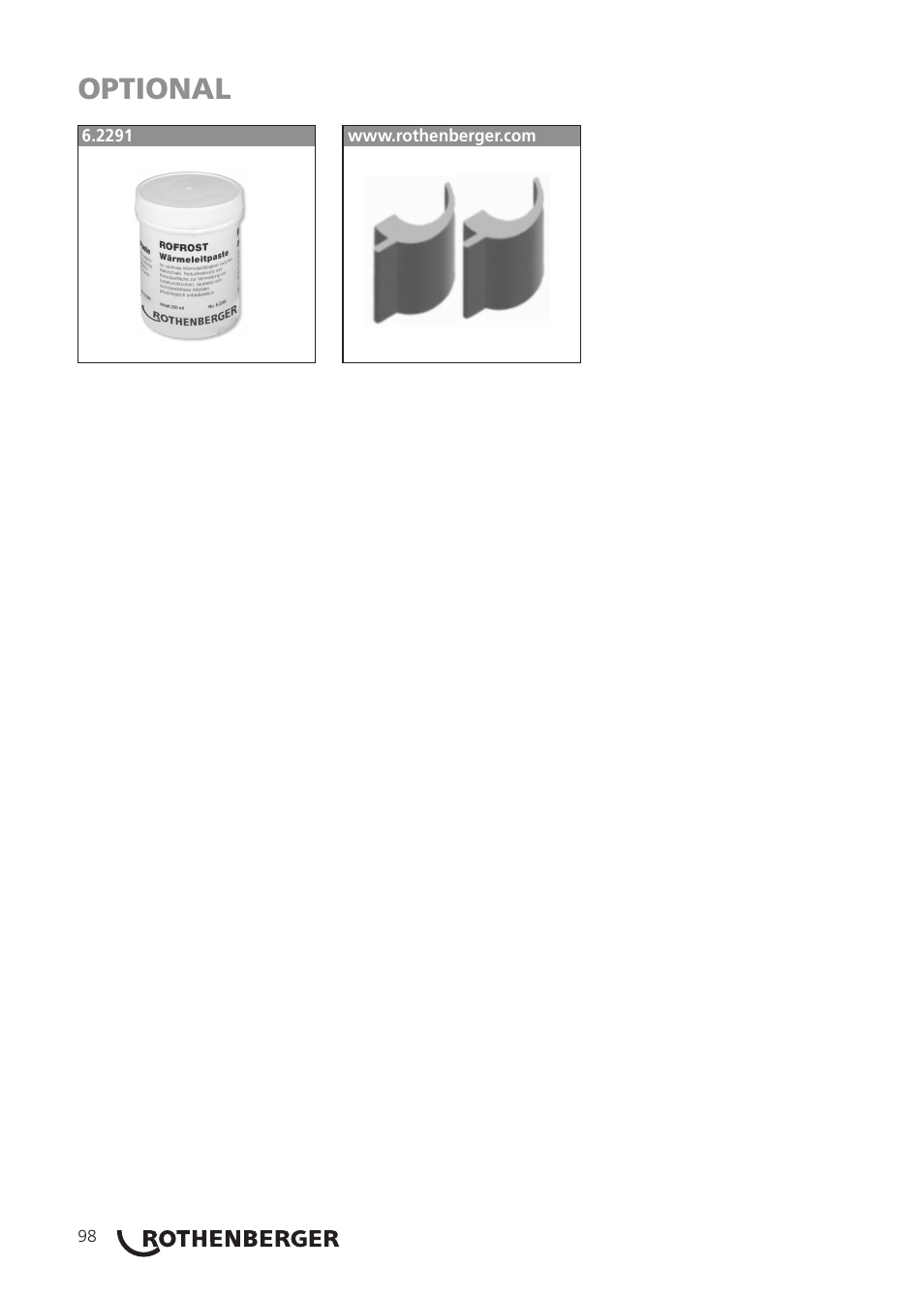 Optional | ROTHENBERGER ROFROST ECO User Manual | Page 100 / 104