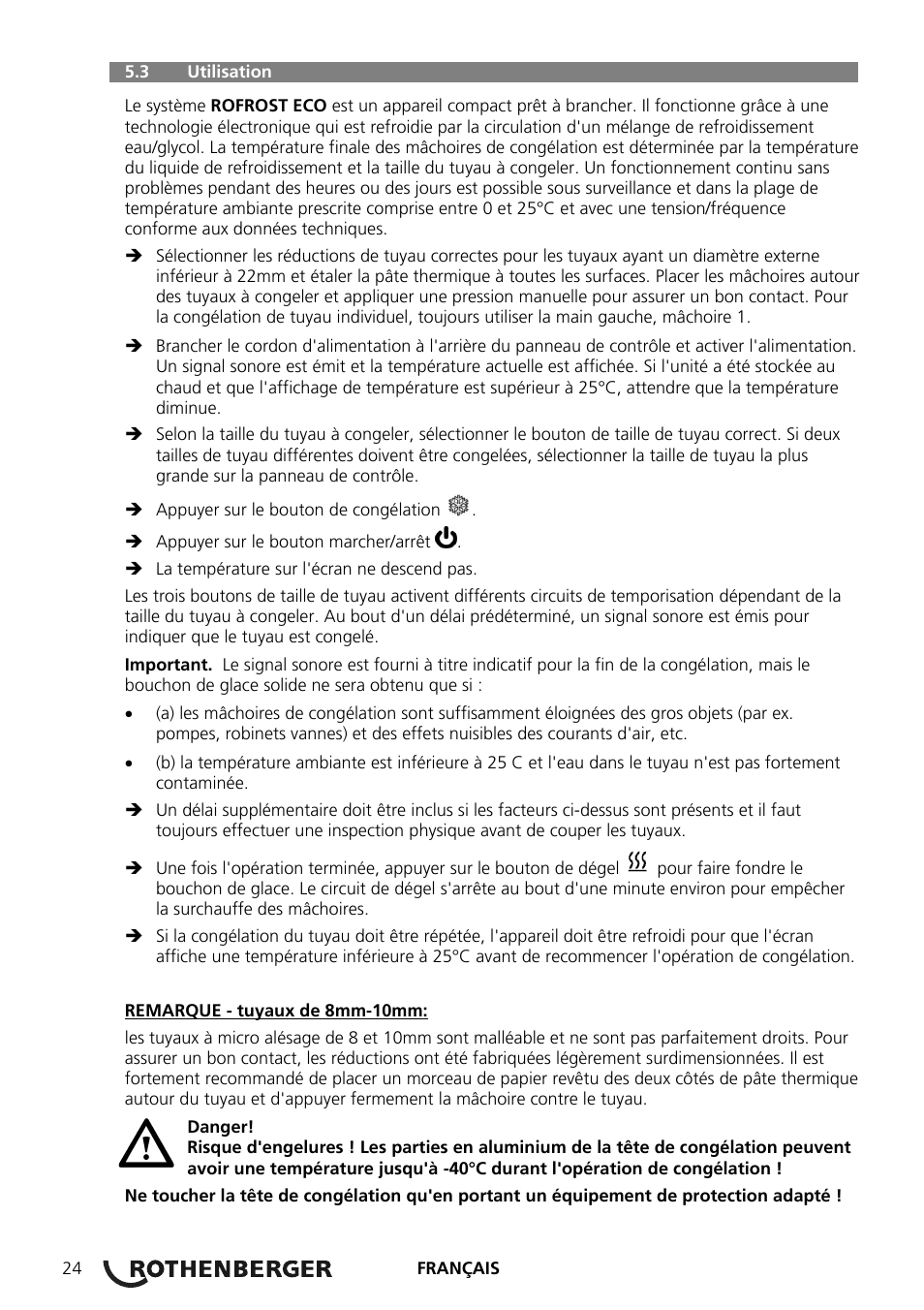 ROTHENBERGER ROFROST ECO User Manual | Page 26 / 104