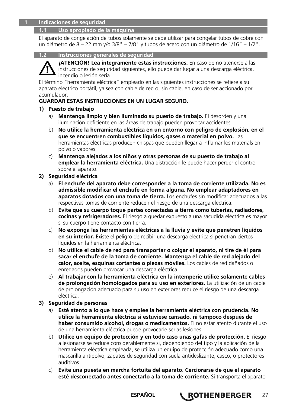 ROTHENBERGER ROFROST ECO User Manual | Page 29 / 104