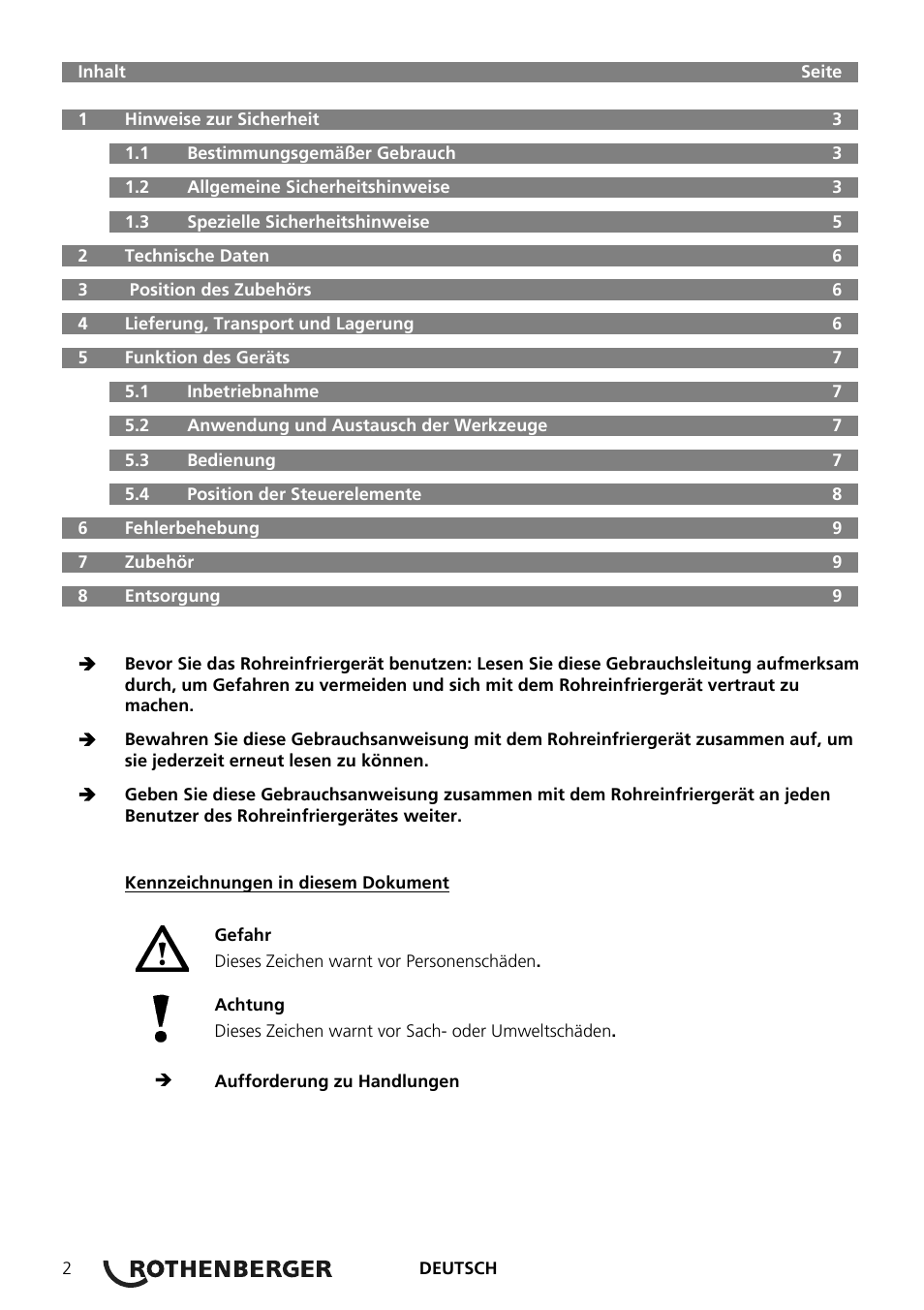 ROTHENBERGER ROFROST ECO User Manual | Page 4 / 104