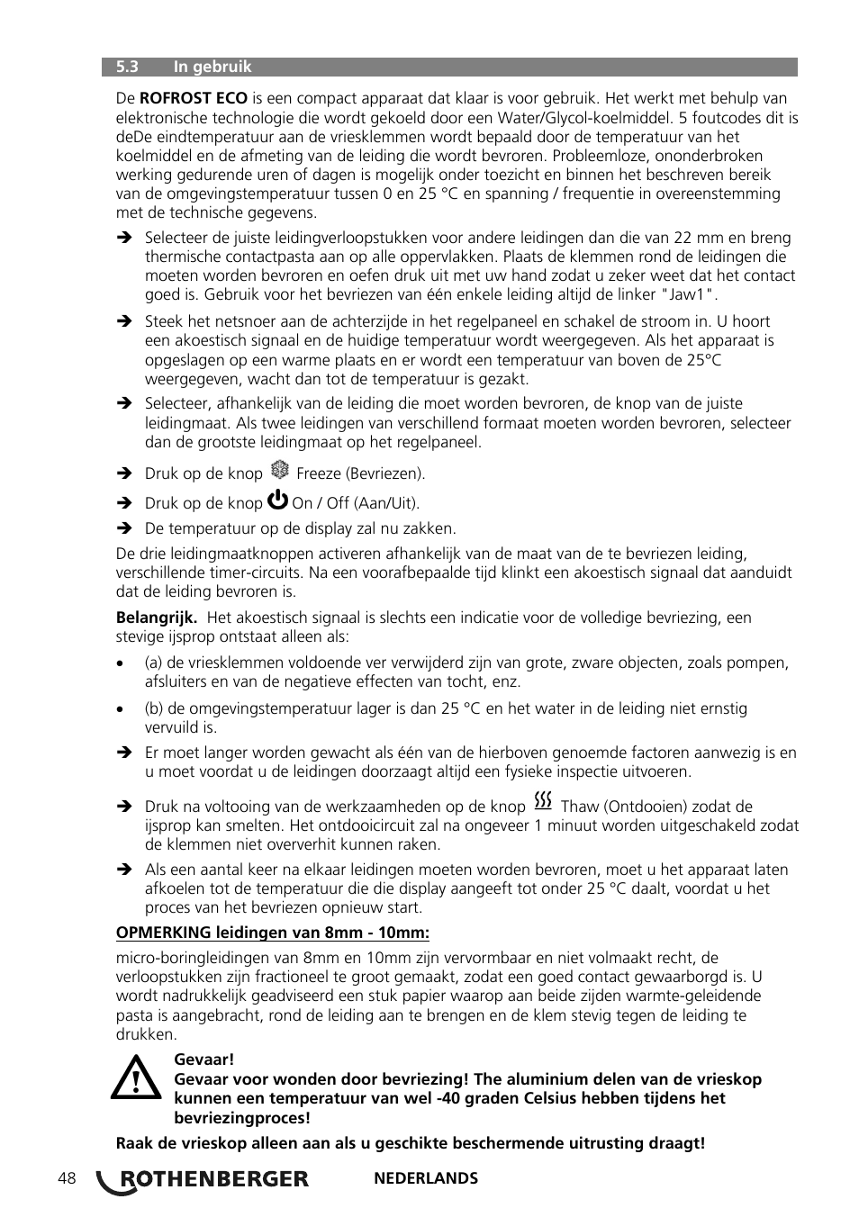 ROTHENBERGER ROFROST ECO User Manual | Page 50 / 104