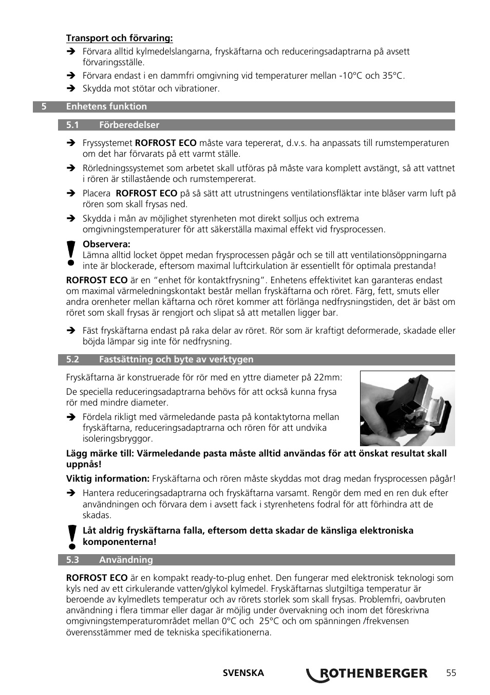 ROTHENBERGER ROFROST ECO User Manual | Page 57 / 104