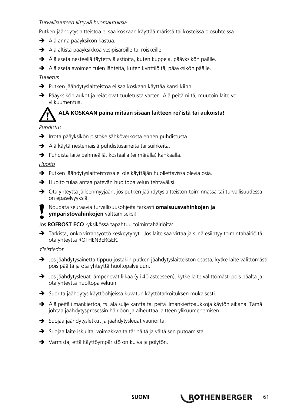 ROTHENBERGER ROFROST ECO User Manual | Page 63 / 104