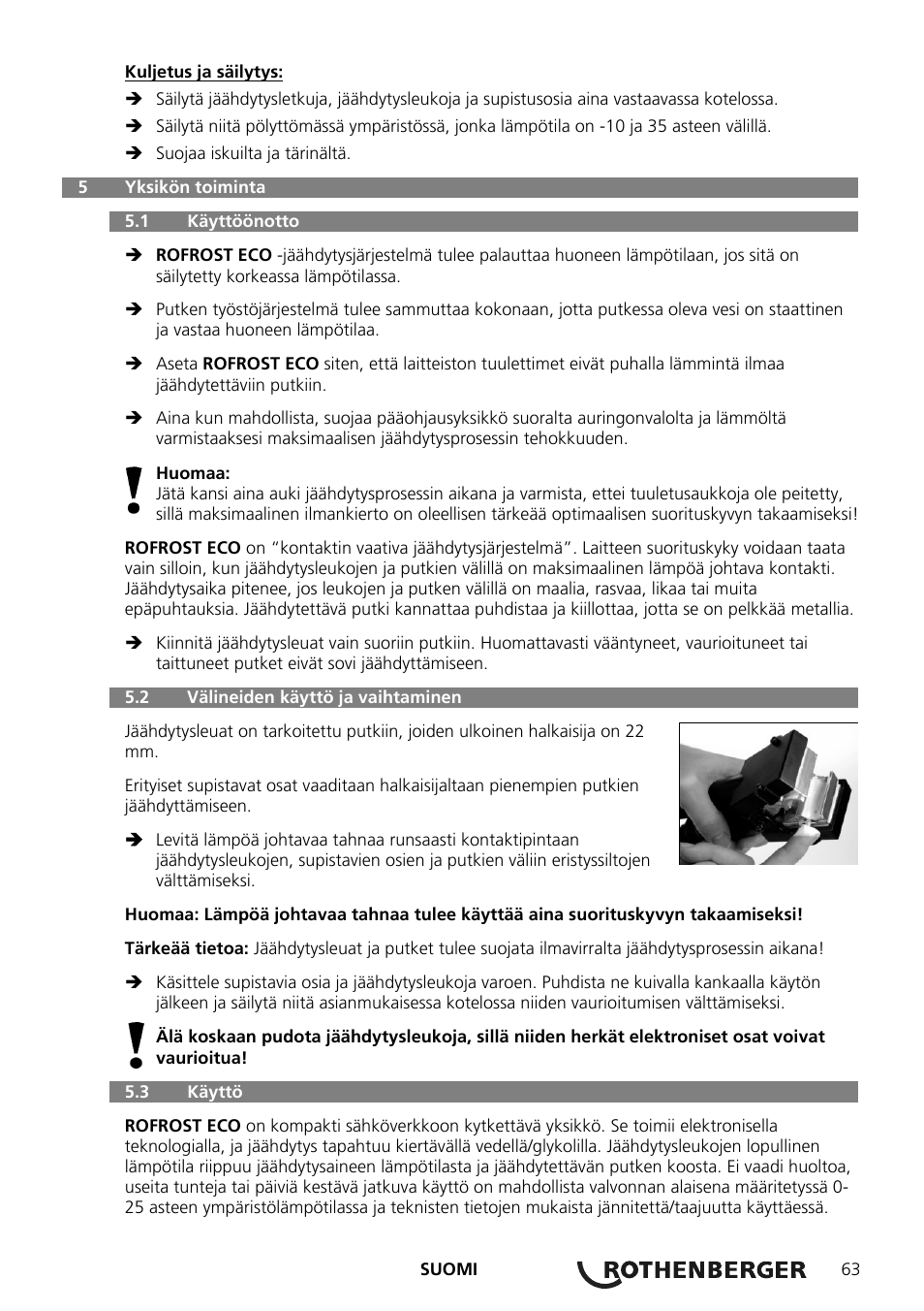 ROTHENBERGER ROFROST ECO User Manual | Page 65 / 104