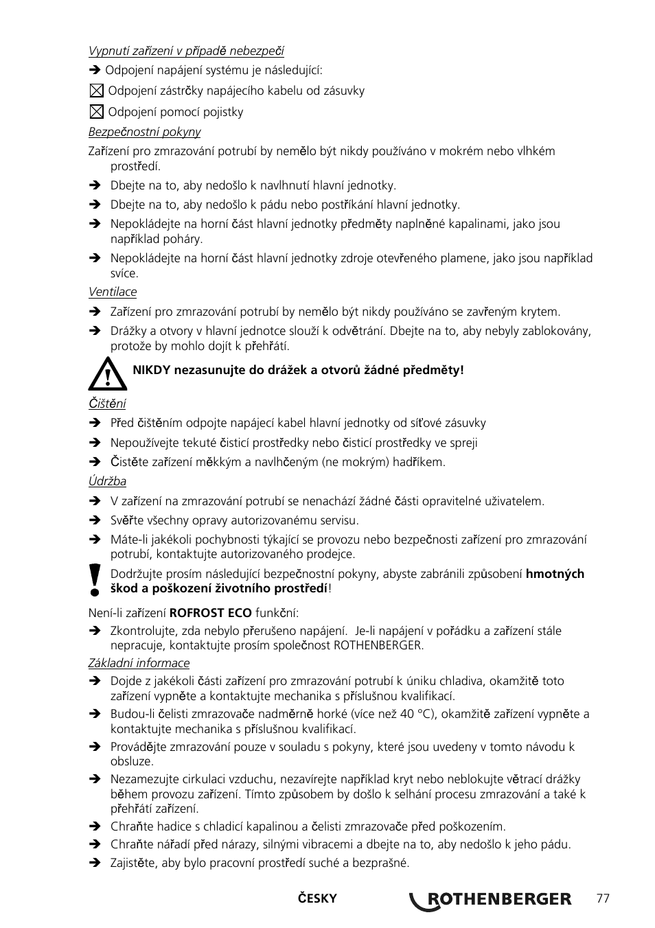 ROTHENBERGER ROFROST ECO User Manual | Page 79 / 104