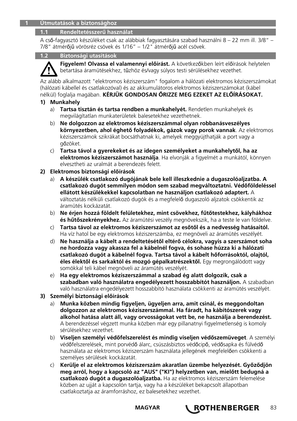ROTHENBERGER ROFROST ECO User Manual | Page 85 / 104