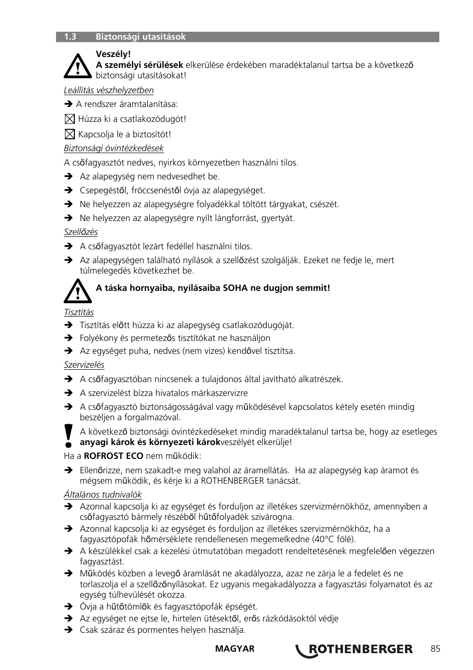 ROTHENBERGER ROFROST ECO User Manual | Page 87 / 104